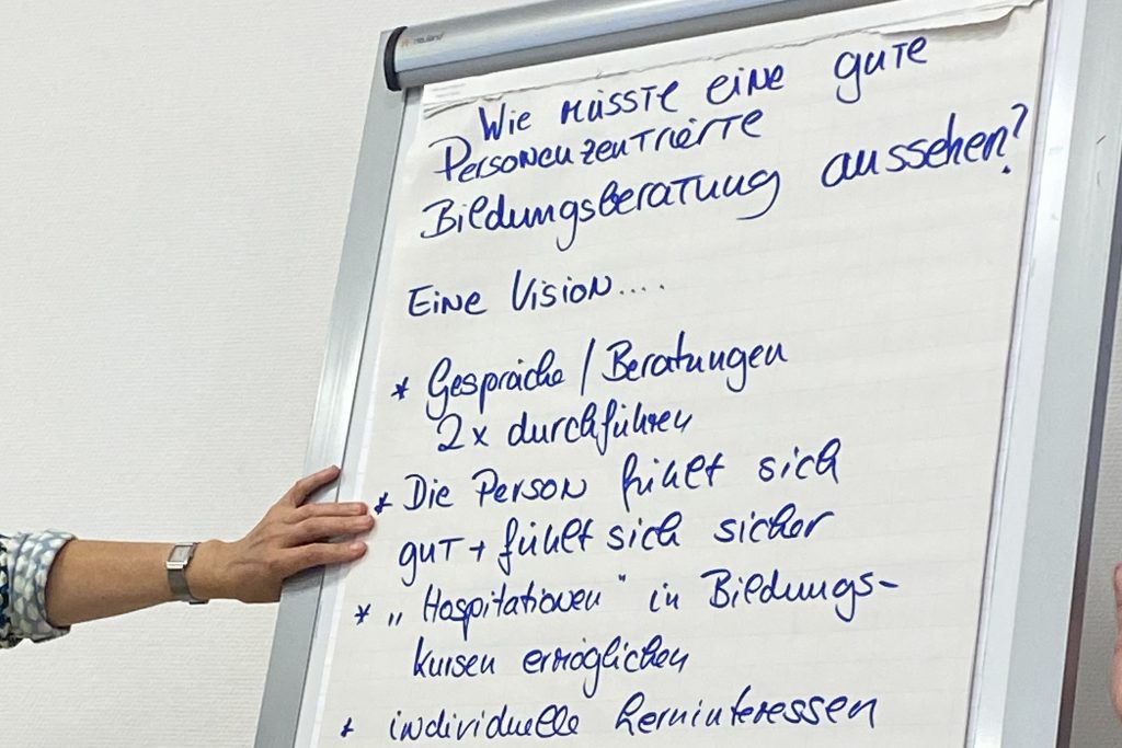 Symbolbild: Beschriebenes Fliüchart aus einer Fortbildung.